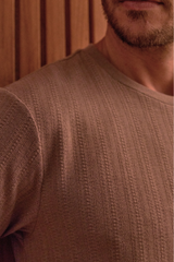 Camiseta Toscana Texture Marrom