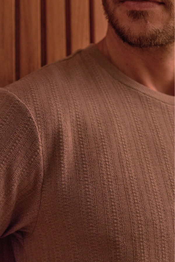 Camiseta Toscana Texture Marrom