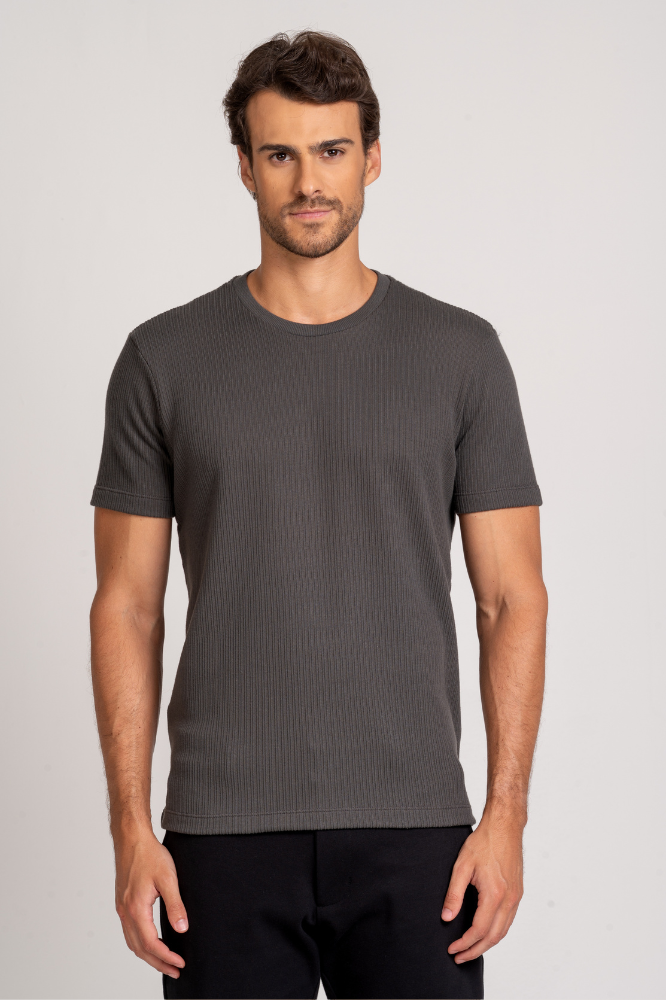 Camiseta Tricot Madri Cinza