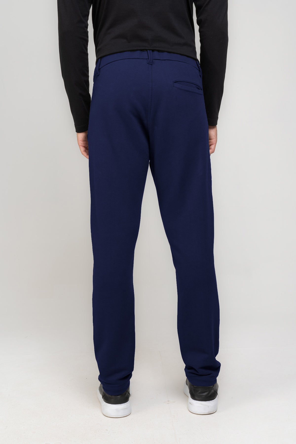 Calça Alfaiataria Moletom Soft Piquet Azul Marinho
