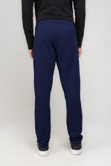 Calça Alfaiataria Moletom Soft Piquet Azul Marinho