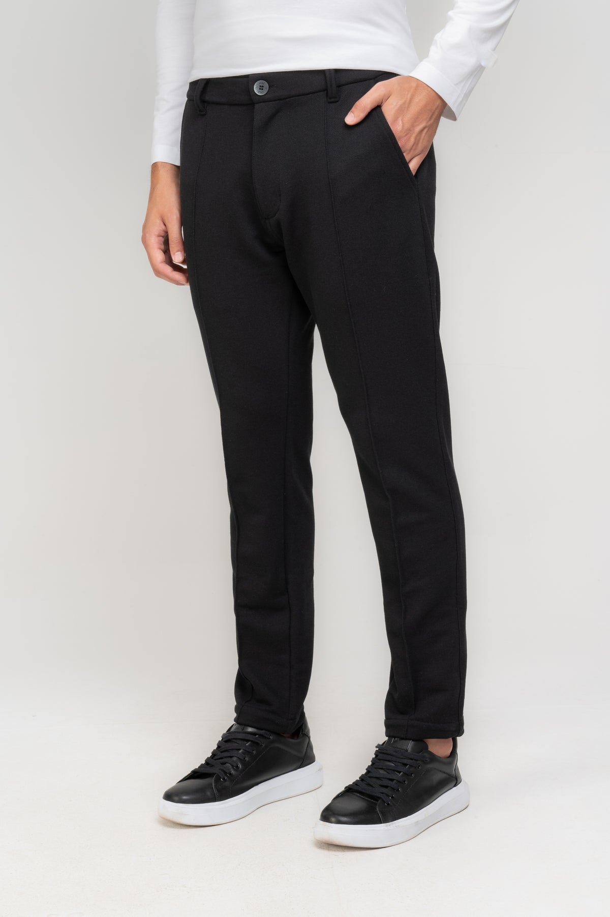 Calça Alfaiataria Moletom Soft Piquet Preto