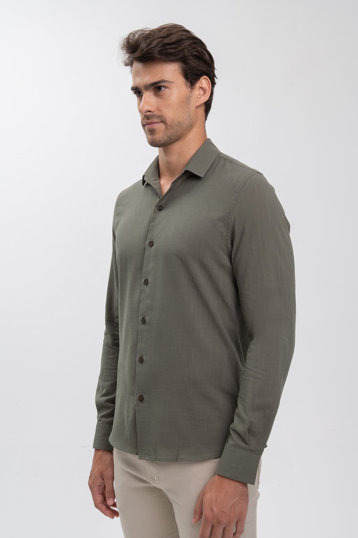 Camisa Social Manga Longa Cotton Sicilia Verde