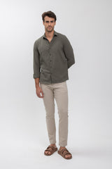 Camisa Social Manga Longa Cotton Sicilia Verde