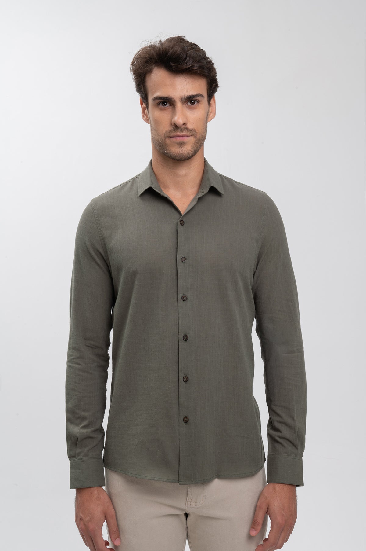Camisa Social Manga Longa Cotton Sicilia Verde