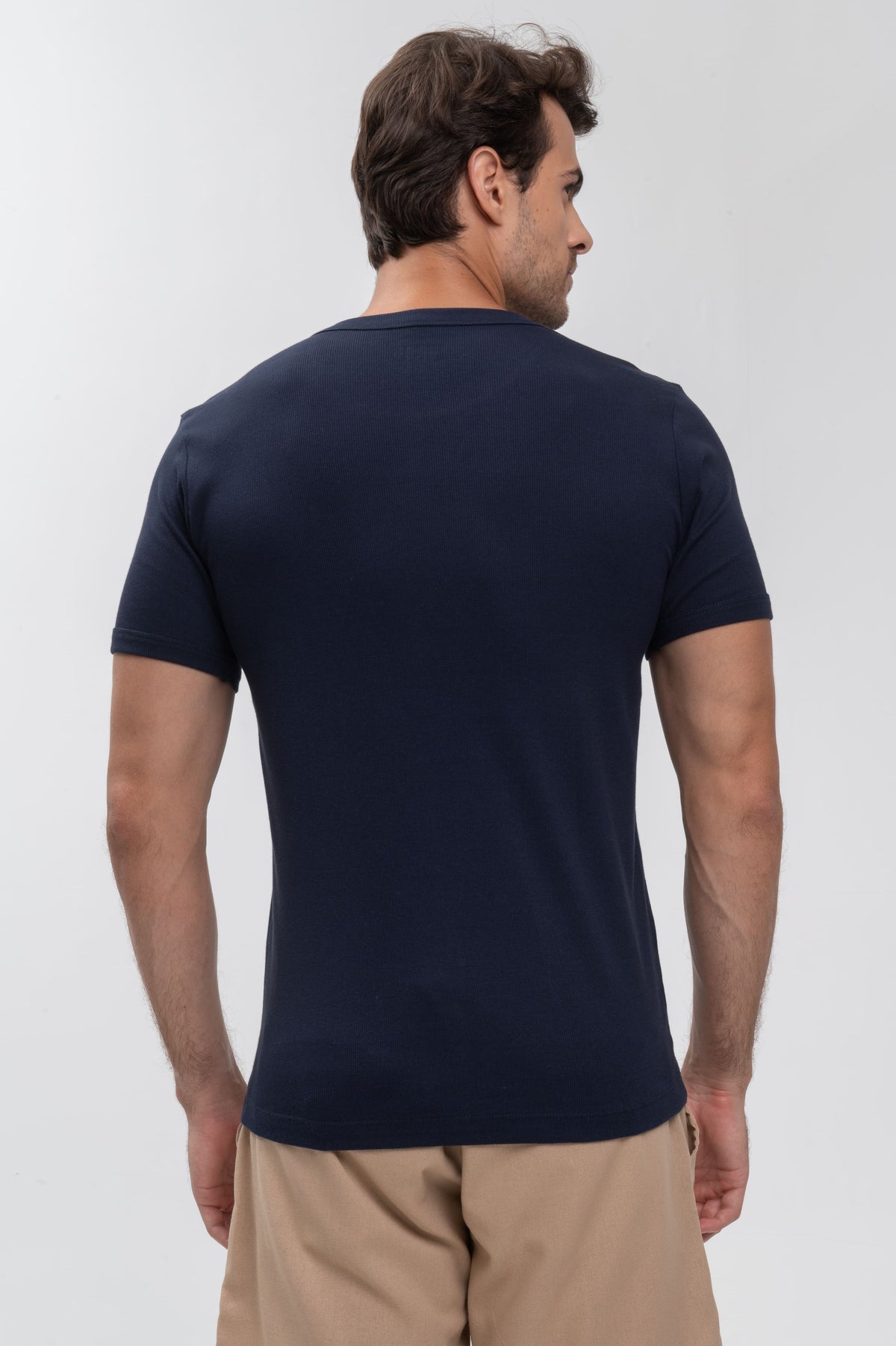 Camiseta Canelada Eco Azul