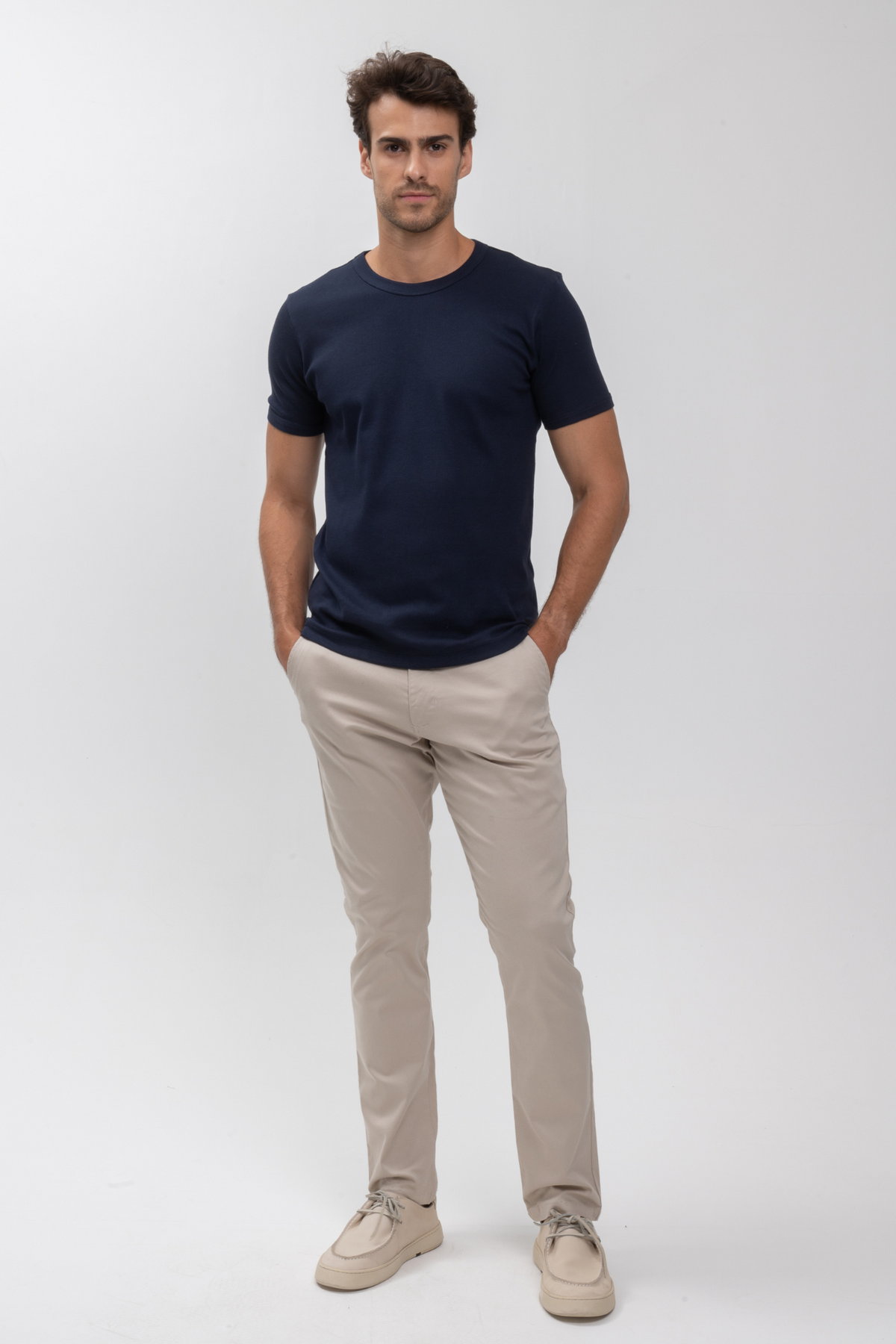Camiseta Canelada Eco Azul