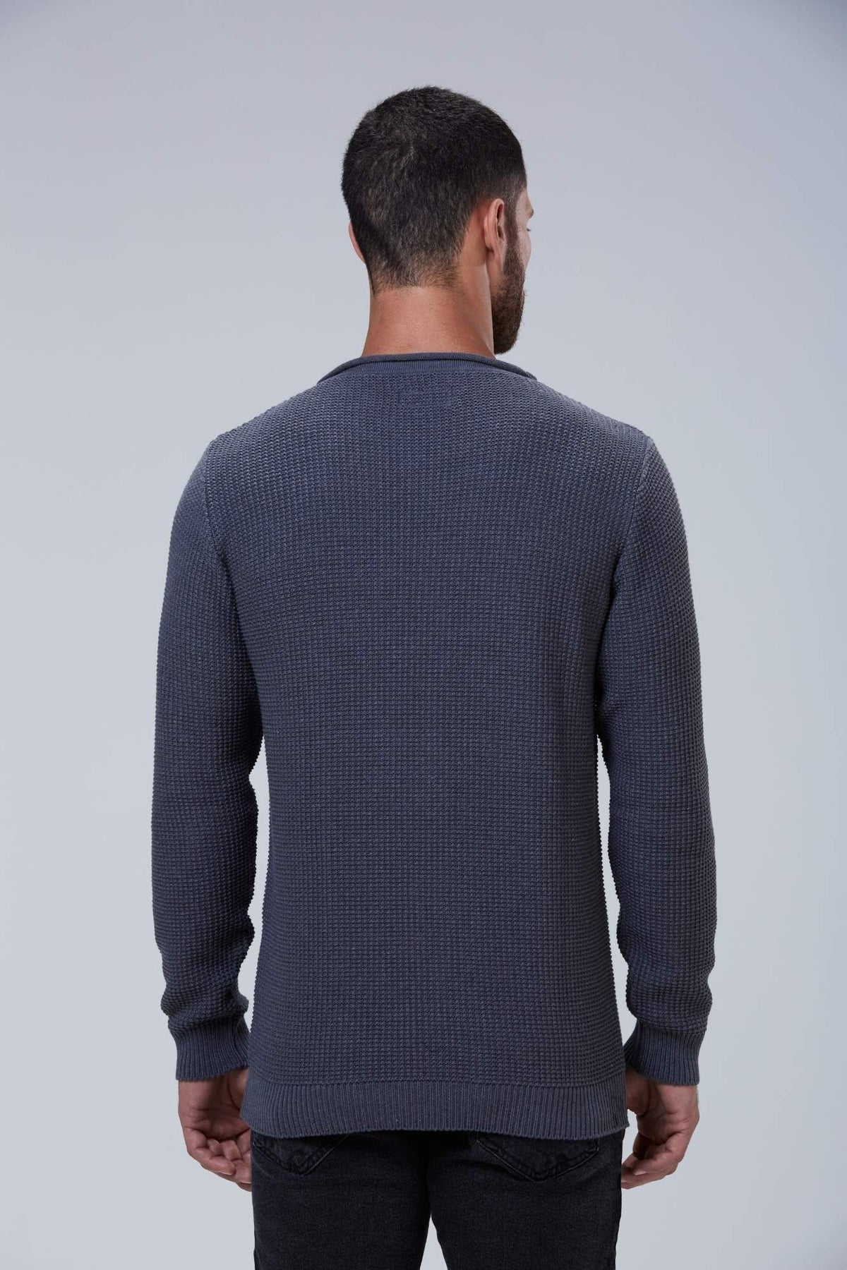 Suéter Tricot Classic Laser Cinza
