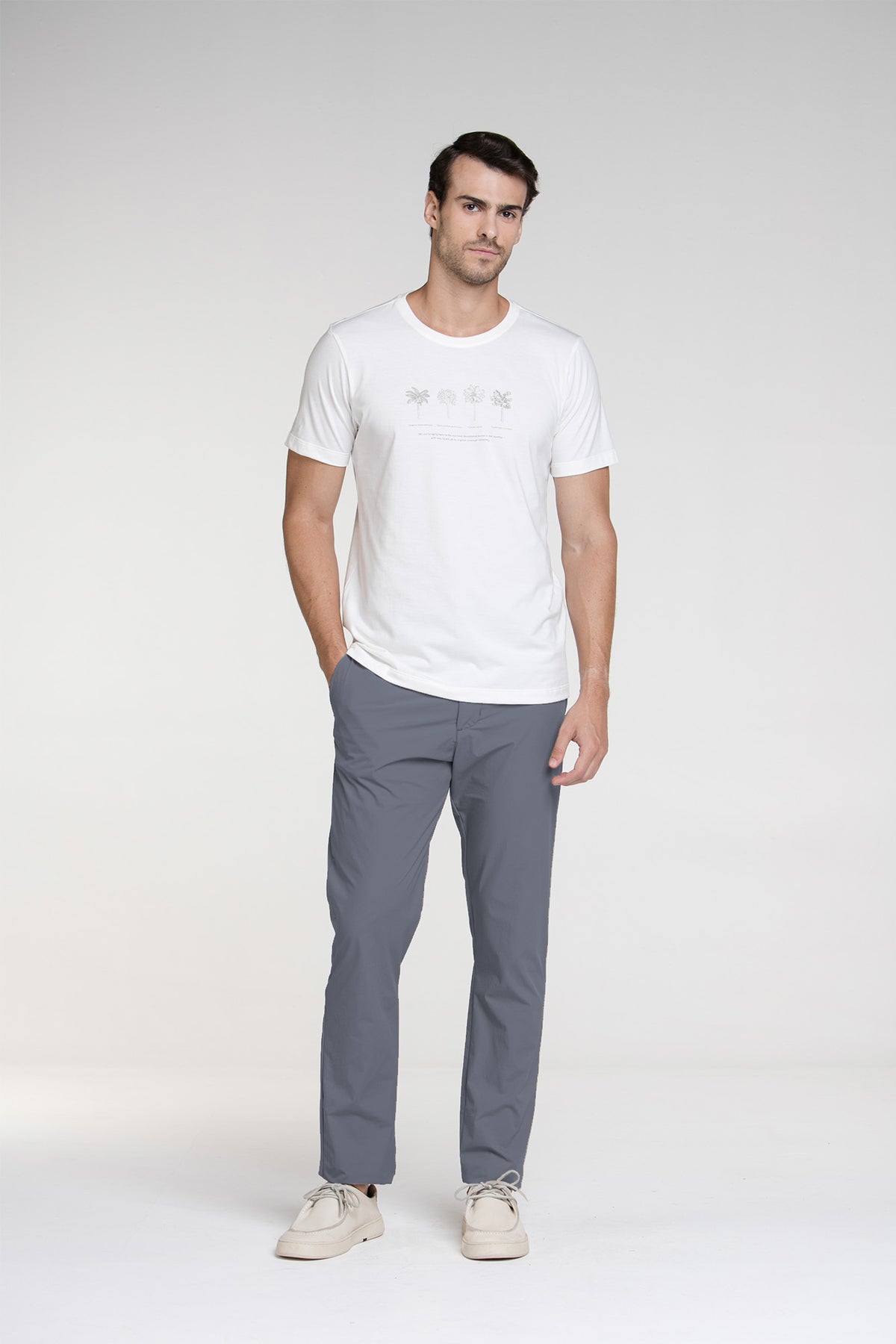 Calça Alfaiataria Tecnológica Soft Cinza