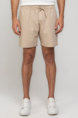 Short Linen Resort Elegance Bege