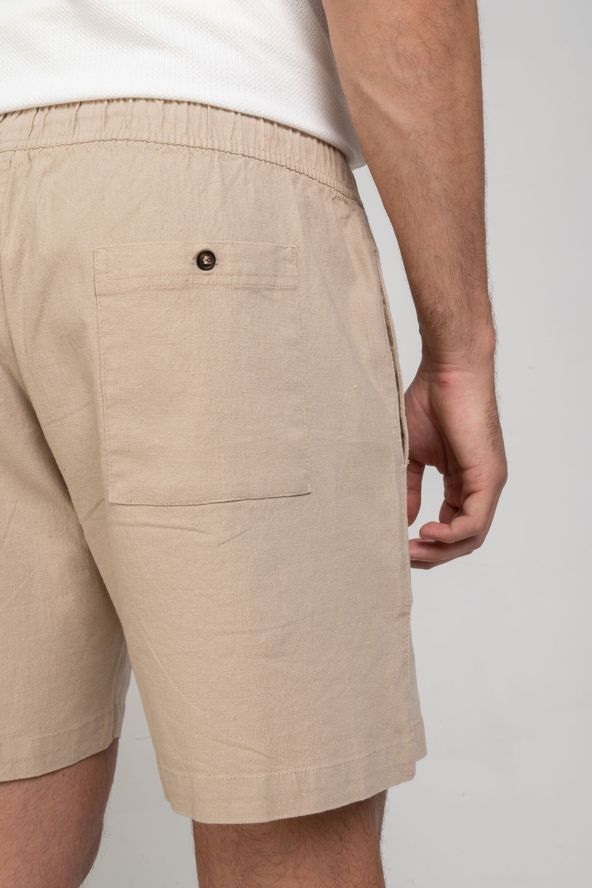 Short Linen Resort Elegance Bege