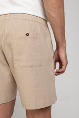 Short Linen Resort Elegance Bege