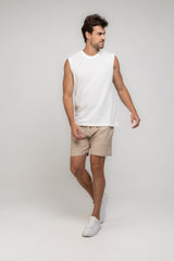 Short Linen Resort Elegance Bege
