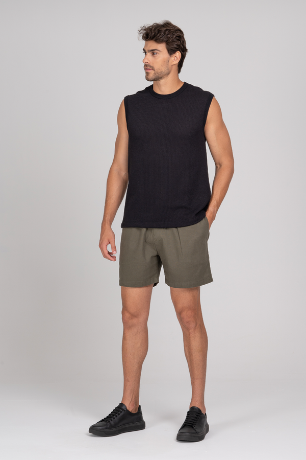 Short Linen Resort Elegance Verde