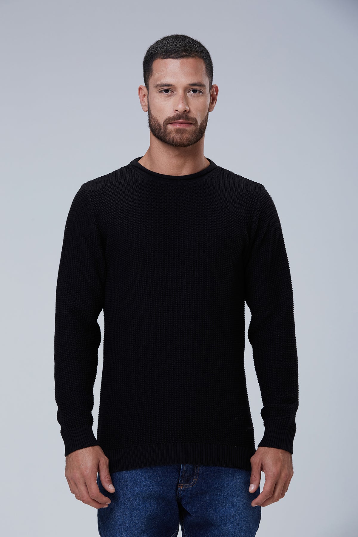 Suéter Tricot Classic Laser Preto