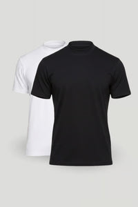 Kit 2 Camisetas Gola Média Algodão Egípcio Duplo