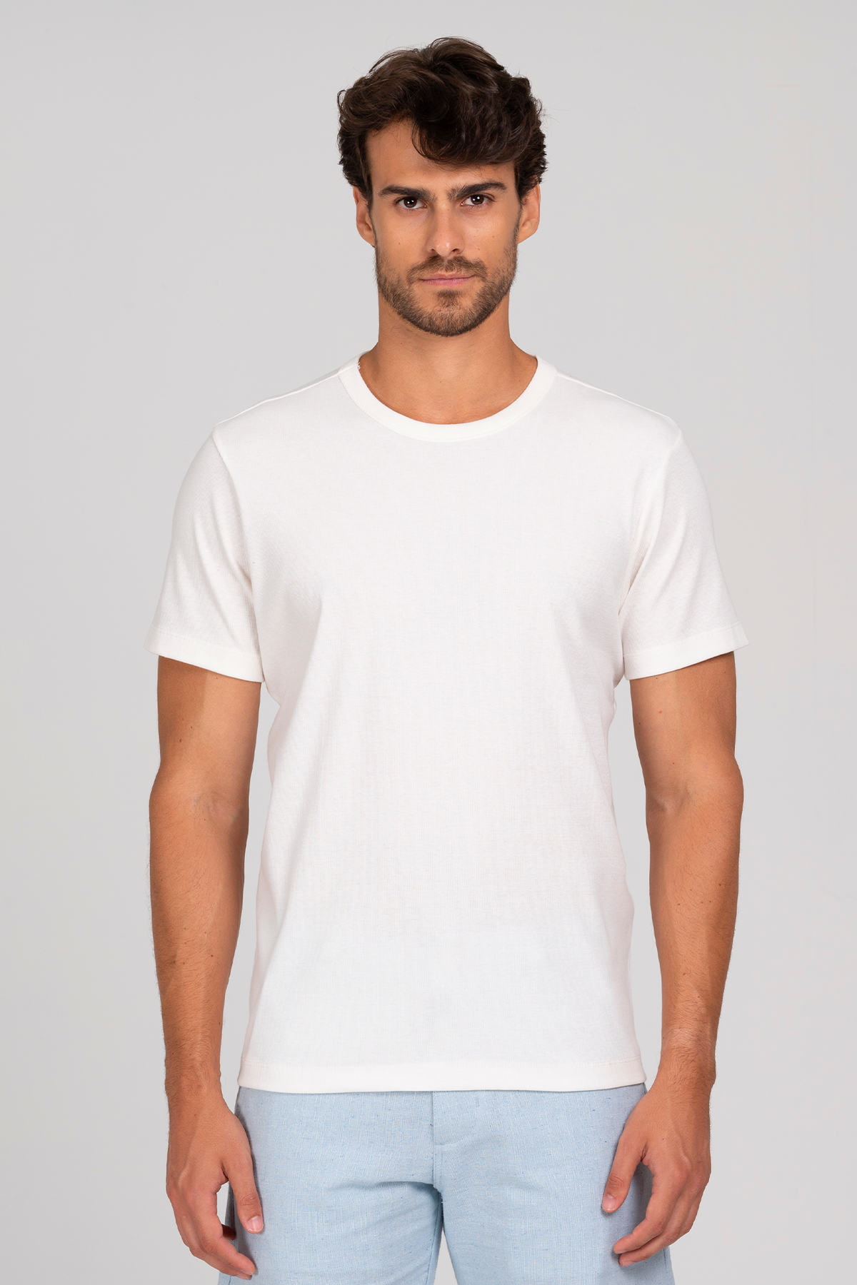 Camiseta Canelada Eco Off White