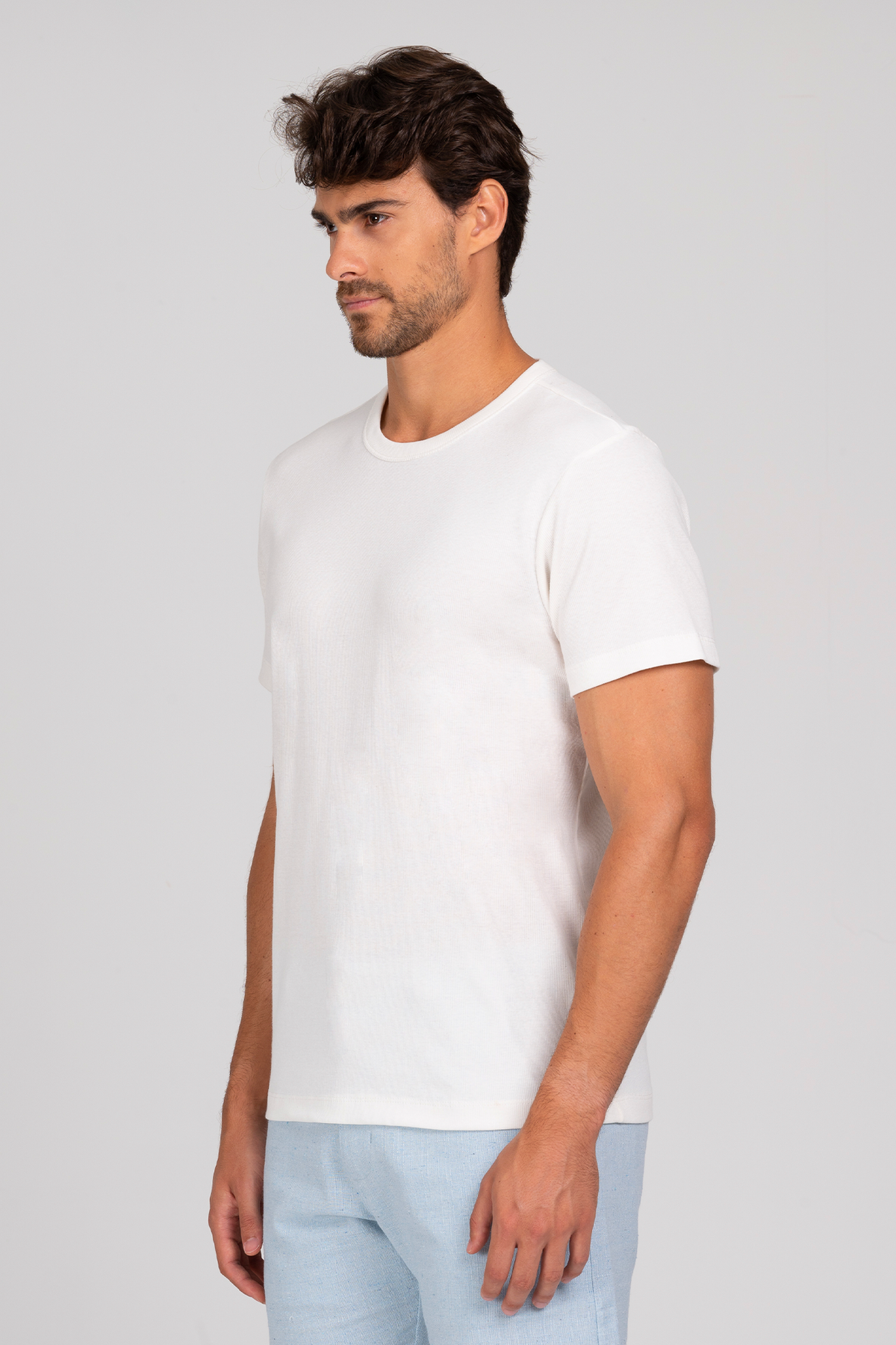 Camiseta Canelada Eco Off White