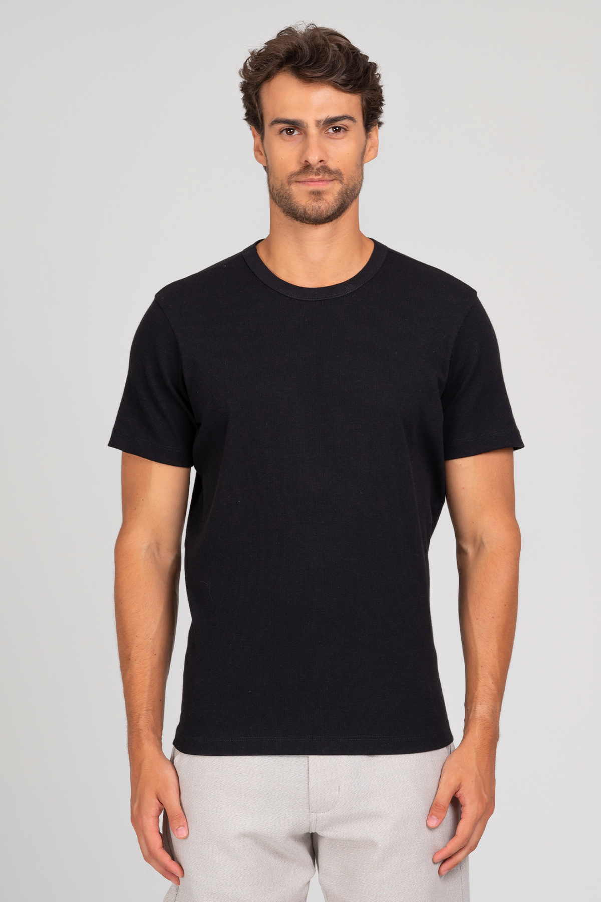 Camiseta Canelada Eco Preto