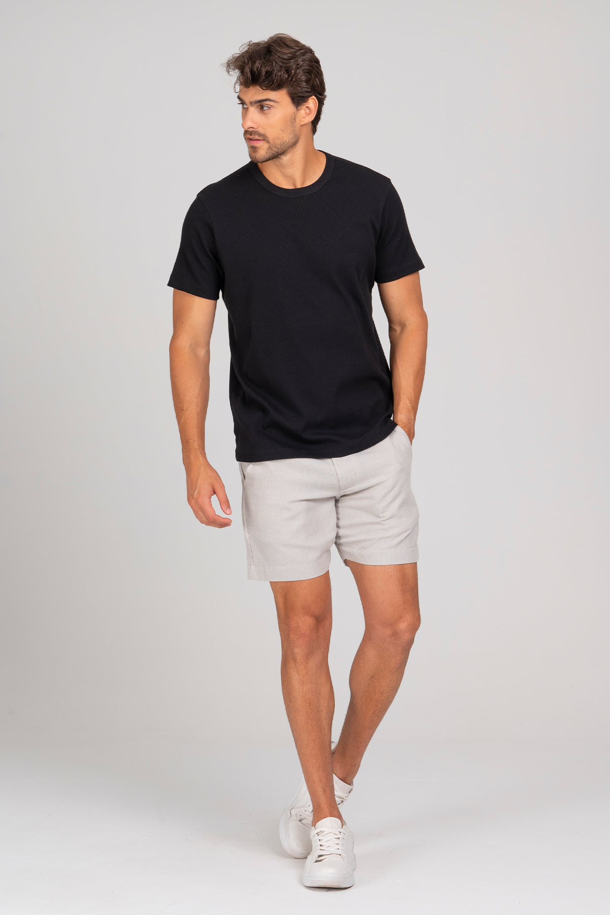 Camiseta Canelada Eco Preto