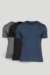 Kit 2 Camisetas Henley Smart