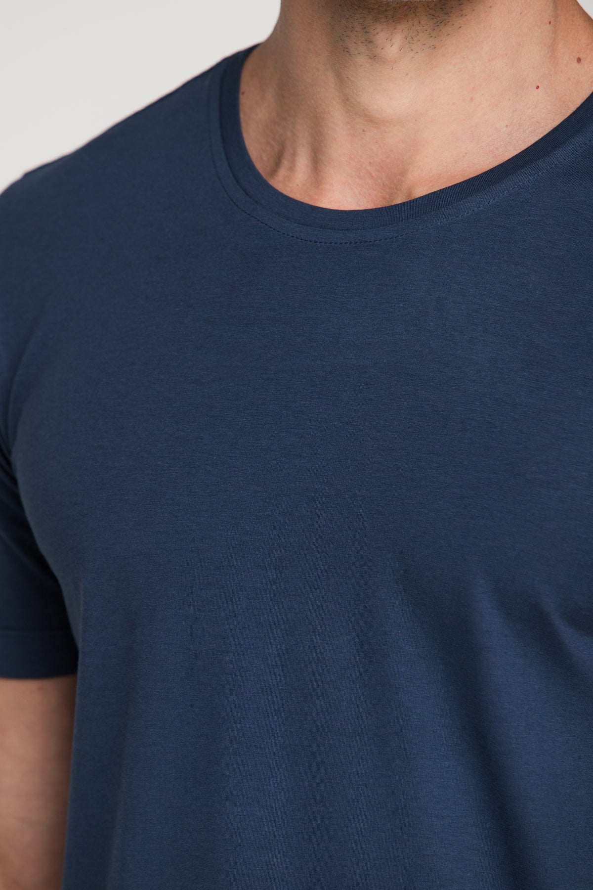 Camiseta Smart Algodão Egípcio Azul Marinho