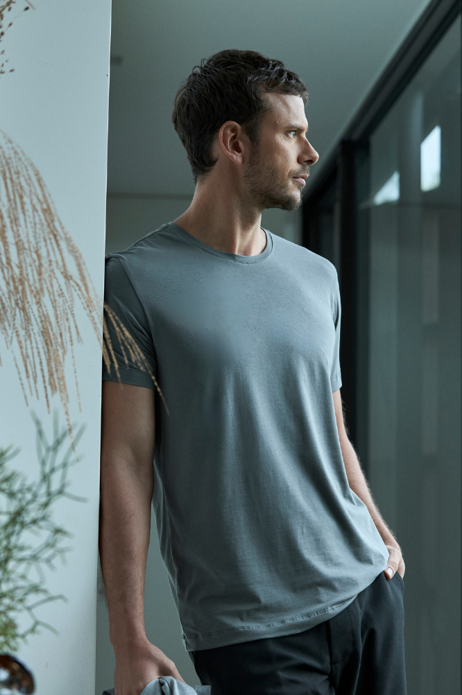 Camiseta Smart Algodão Egípcio Cinza
