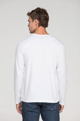 Camiseta Smart Manga Longa Branca